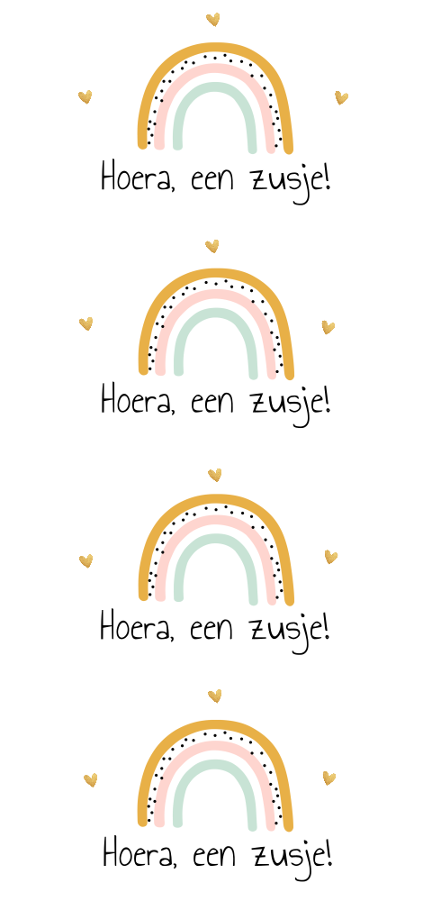 Labeltjes regenboog meisje
