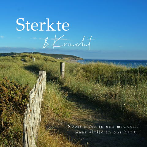 Condoleancekaart uitzicht zee strand duinen