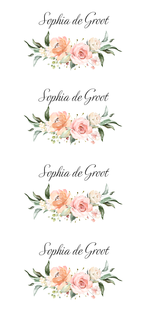 DIY labeltjes waterverf bloemen