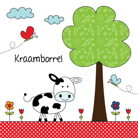 Kraamborrelkaart koe