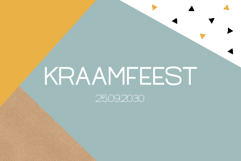 Kraamborrelkaart geometrisch jongen