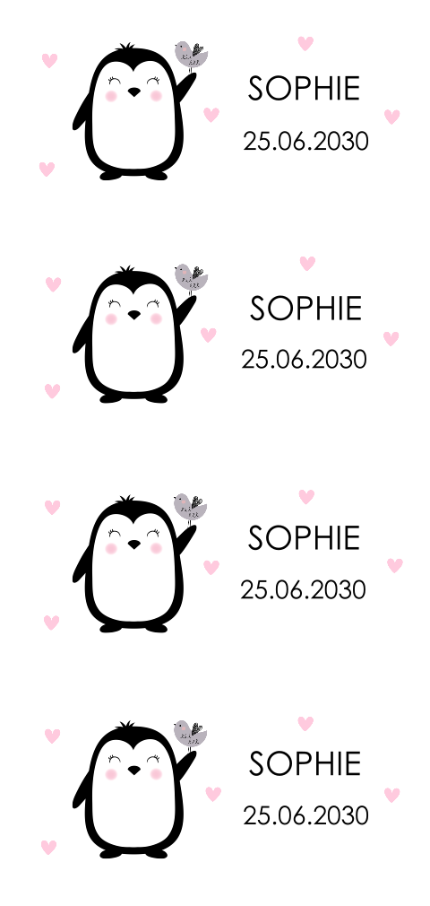 DIY labeltjes pinguïn