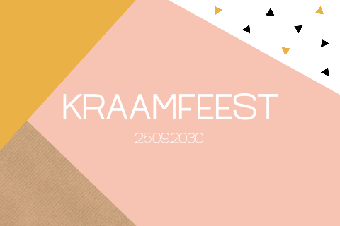 Kraamborrelkaart geometrisch meisje