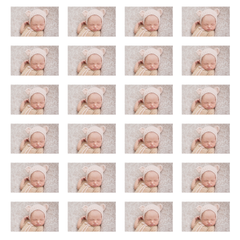 FOTO LABEL GEBOORTEKAARTJE | 24 stuks 8x5 cm