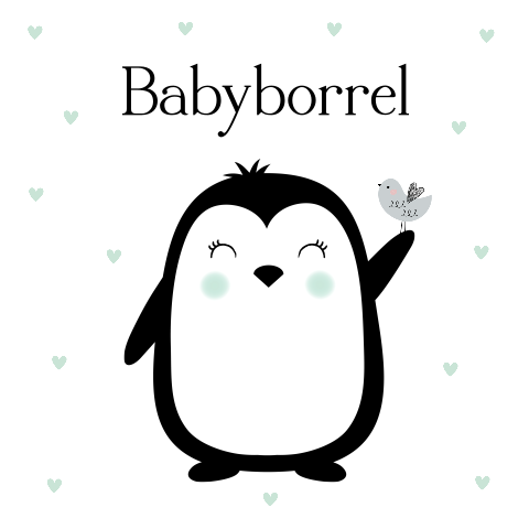 Kraamborrelkaart pinguin