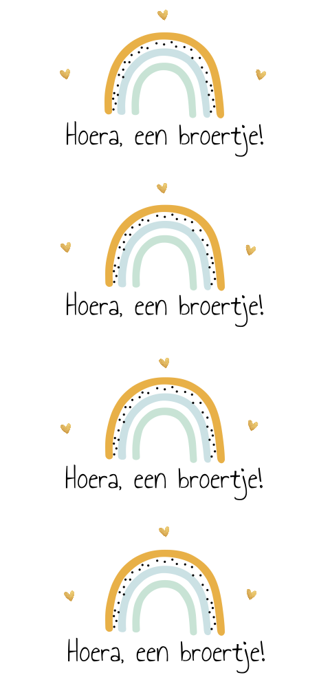 DIY labeltjes regenboog jongen