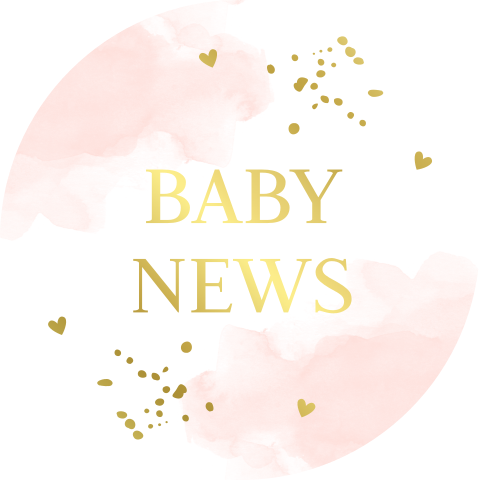 Sluitsticker roze waterverf goudfolie | 25 stuks