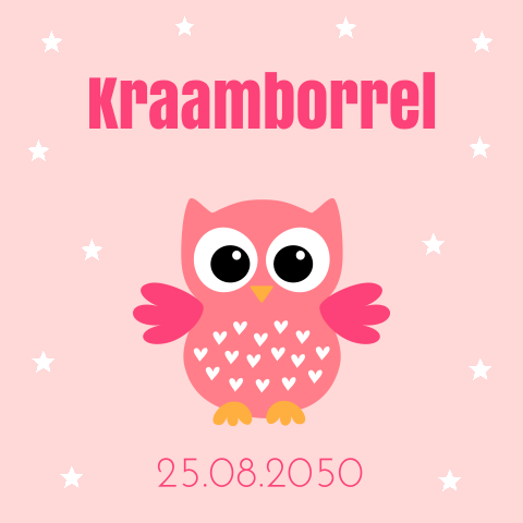Kraamborrelkaart uiltje