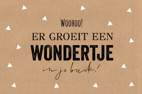 Felicitatie zwangerschap kraftlook wondertje