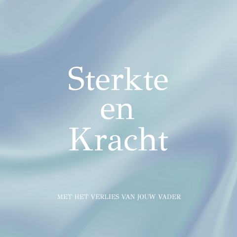 Condoleancekaart man blauw modern