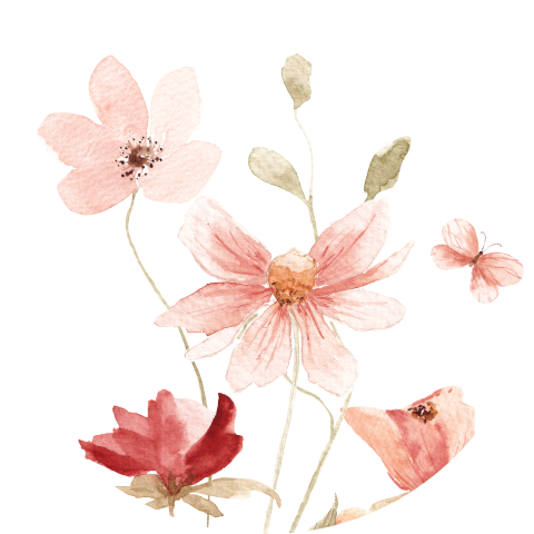 Sluitstickers bloemen roze meisje geboortekaartje