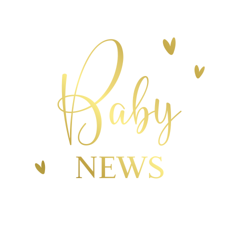 Sluitsticker "Baby news" goudfolie | 25 stuks