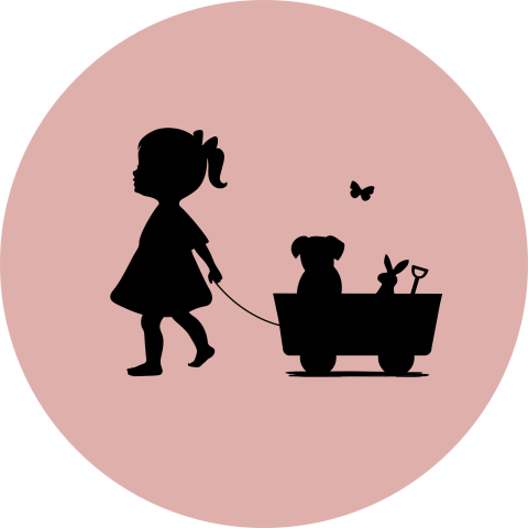Sluitzegel silhouet meisje roze