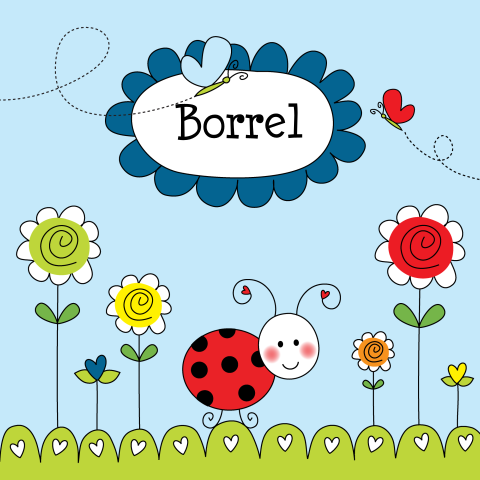 Kraamborrelkaart lieveheersbeestje