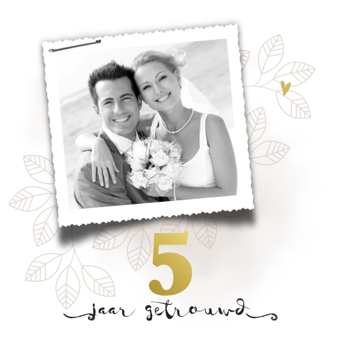 5 jarig foto jubileum uitnodiging watercolor en glitter