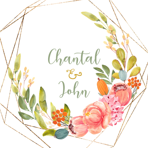 Forest Queen bloemen krans save the date kaart