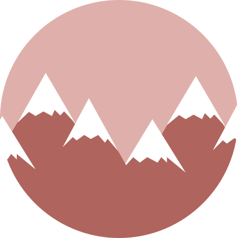 Sluitzegel bergen in roze tint