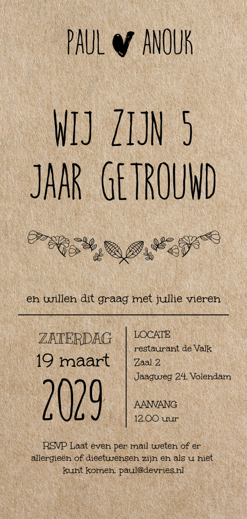 Hippe staande kraft look uitnodiging 5 grafisch zelf maken