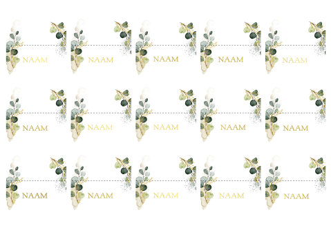 Naamkaartjes botanisch gevouwen | 15 stuks