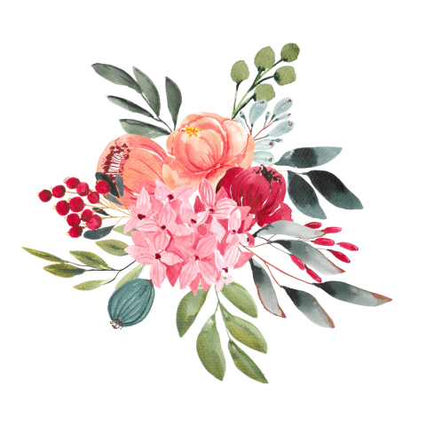 Sluitzegel met bonte bloemen