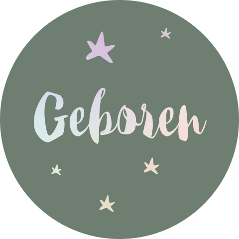 Sluitzegel geboren sterren foliedruk