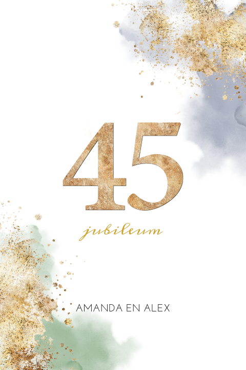 Romantic chic huwelijksjubileum watercolor
