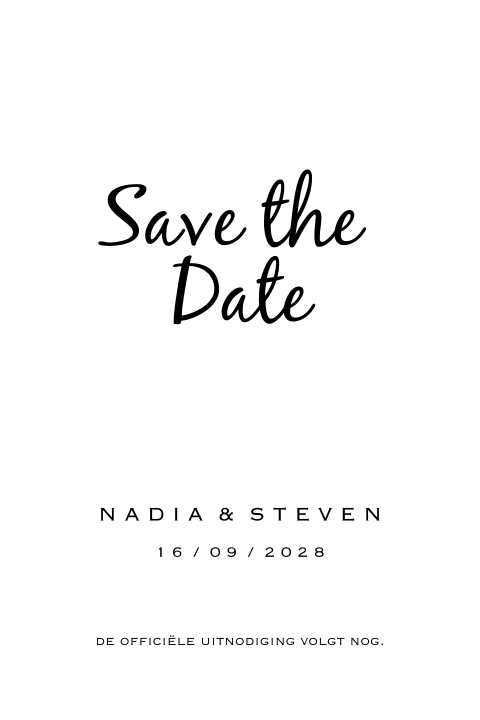 Save the date kaart clean