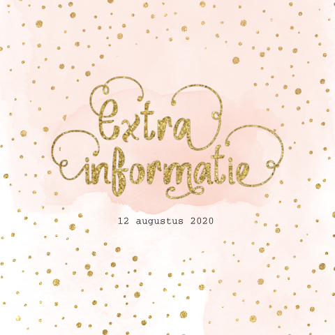 Los kaartjes met watercolor pastel en goud look handlettering