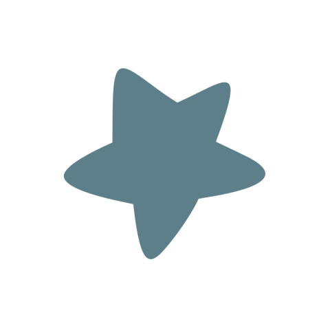 Sluitzegel met ster blauw