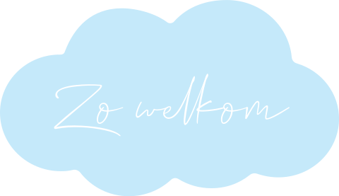 Sluitzegel in wolk vorm blauw