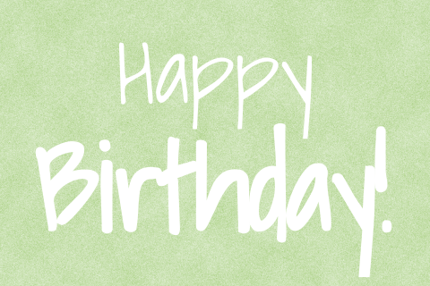 Felicitatie wenskaart happy birthday groen