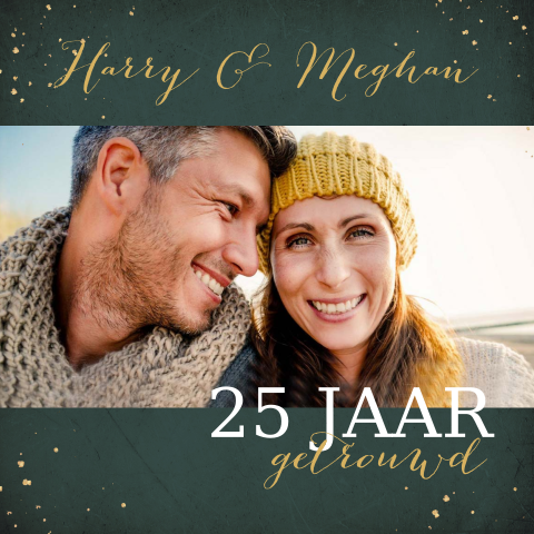 Mooi jubileum uitnodiging 25 jaar getrouwd