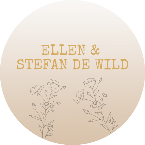 Hippe sluitzegel met bloemen