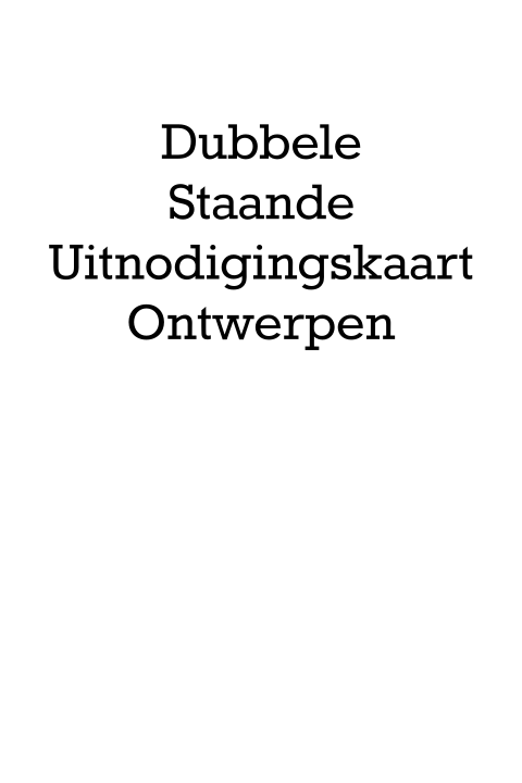 Staande dubbele uitnodigingskaart ontwerpen