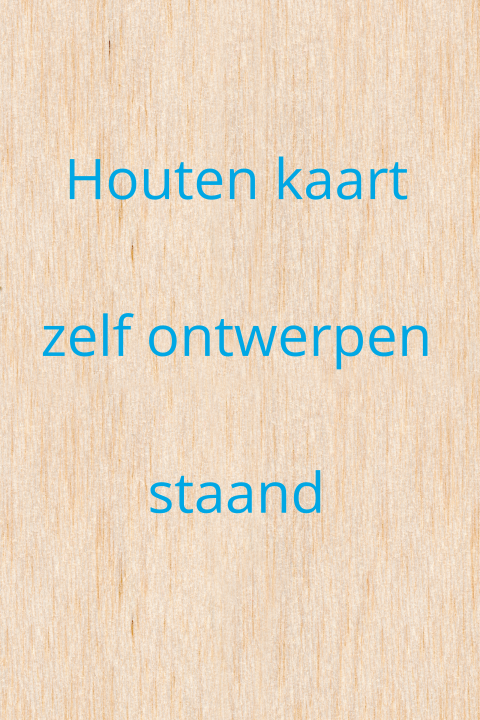 Staande enkele houten kaart ontwerpen