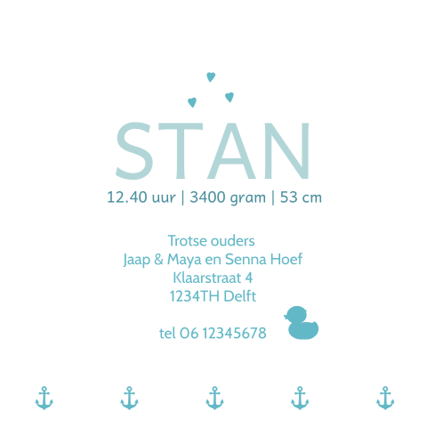 Kaart binnenkant