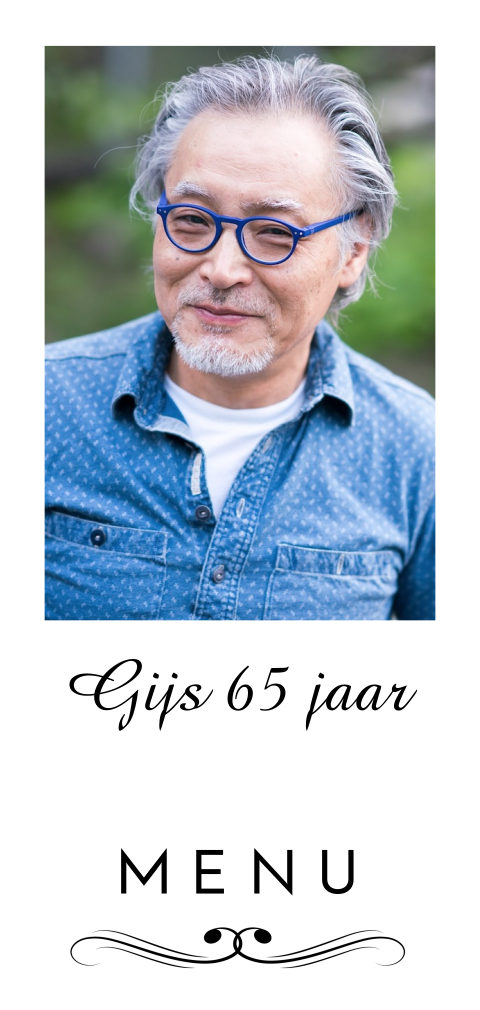 Langwerpige menukaart