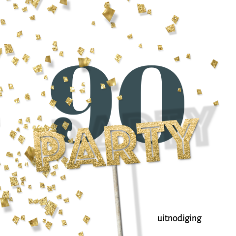 Uitnodiging verjaardag 90 jaar uitnodiging party