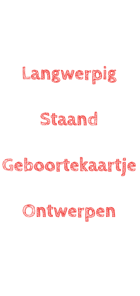 Langwerpig staand geboortekaartje ontwerpen