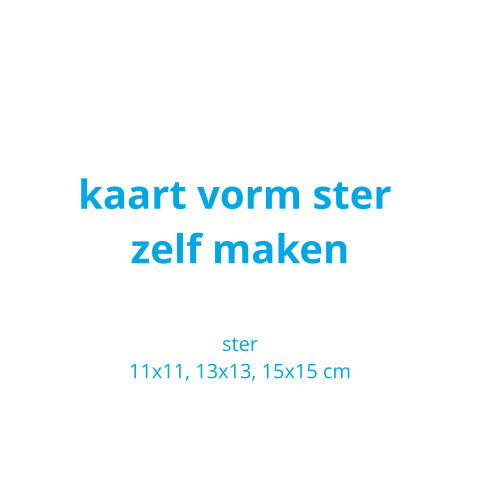 Kaart in de vorm ster zelf maken