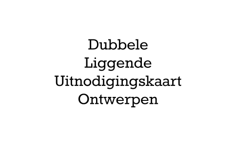 Liggende dubbele uitnodigingskaart ontwerpen