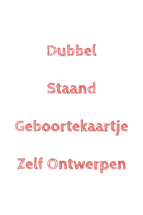 Dubbel staand geboortekaartje ontwerpen