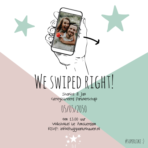 Geregistreerd partnerschap We swiped right ontwerp tinder dating site
