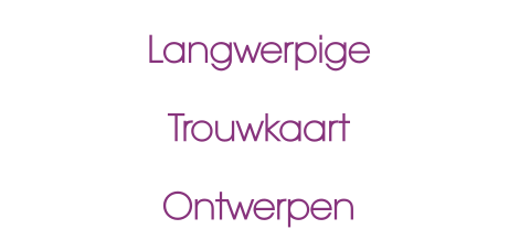 Langwerpige liggende trouwkaart inclusief ronde hoeken ontwerpen