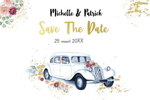Save the date oldtimer rozen