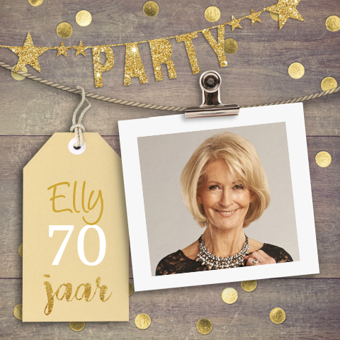 Uitnodiging verjaardag 70 jaar vrouw foto