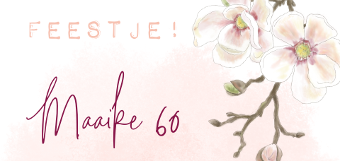 Uitnodiging verjaardag vrouw 60 jaar met magnolia 60