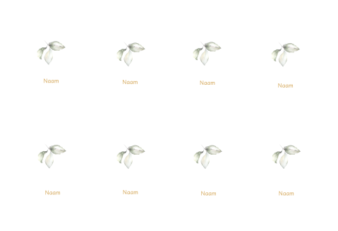 Naamkaartjes 8 stuks botanisch 7,5 x 11