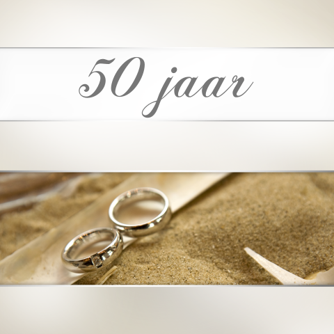 50 jaar getrouwd klassieke uitnodiging huwelijksjubileum