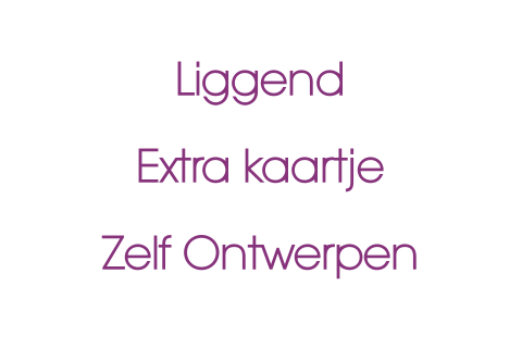 Liggend extra kaartje ontwerpen